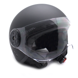 Casco Moto Jet Negro con...