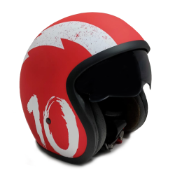 Casco Moto Jet Sunra Rojo...